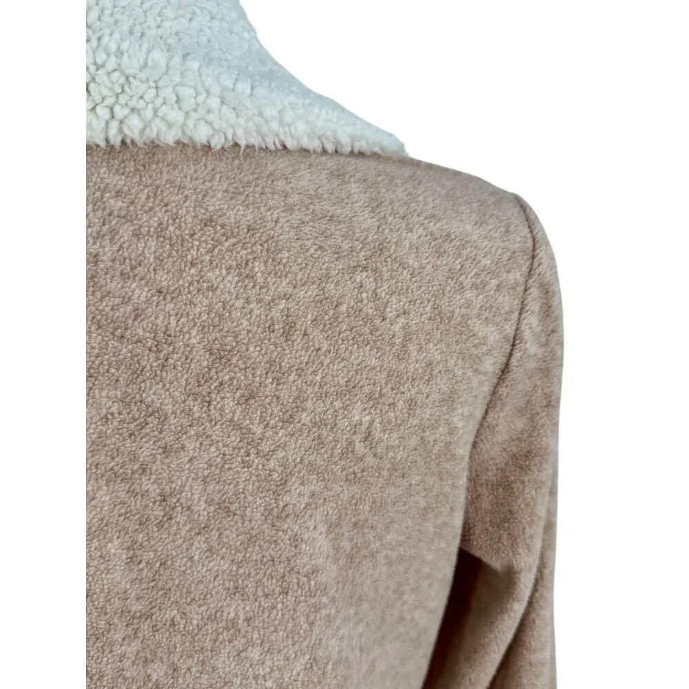 Jaclyn Intimates Shearling Trim Open Front Cozy Cardigan • Loungewear Soft Girl - Picture 14 of 16